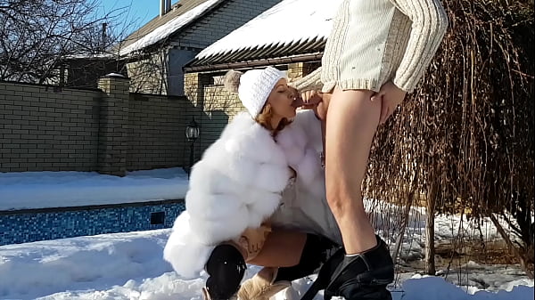 Blazing Pound In The Cold Snow: Fellatio, Reverse Cowgirl, From Behind And Snatch Internal Finish In The Fur Slather