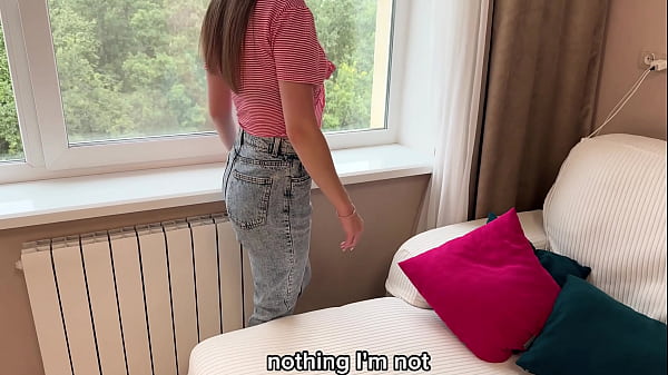 Real Deceiving On Wifey With Her Stupid Friend While Spouse Is In The Kitchen - Russian Real With Conversations And English Subtitles