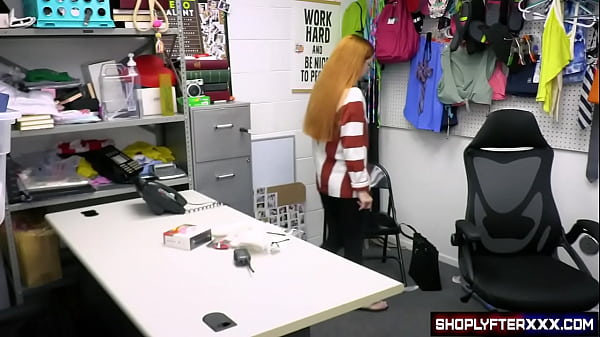 Sexy Nerdy Hottie And Thief Can't Leave The Store In Her Halloween Costume Because She Is Caught By The Security Guard Who Rails Her Forceful In Her Juicy And Snug Cunt To Set Her