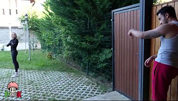 Torrid Stepsis Polly Yangs Caught Yoga Leads To Risky Garden Sex