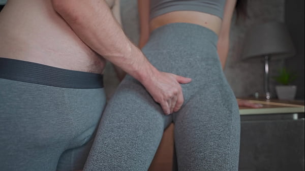 Can't Stop Touching Step Mum After The Gym! Tight Pants Sex And Internal Finish 4k