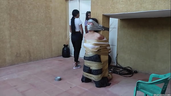 Christian Girl Duct Taped To Pillar And Sputterred Tense