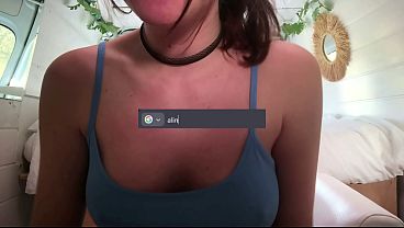 German Gal Finger Banging In A Van On The Road (Risky - JOI)