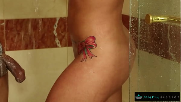 NuruMassage Large Breast Blonde Masseuse Takes Thick Shaft Gritty