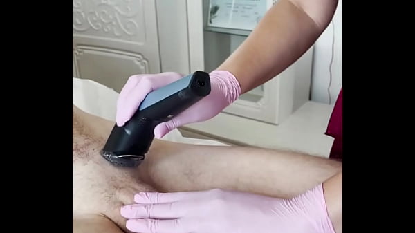 Shaving Bikini Dick With Babe, Client Powerfully Ejaculated