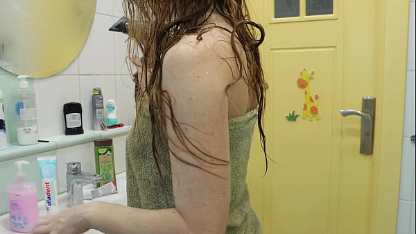 Watching My Exposed Wife Blow-dry Her Hair.