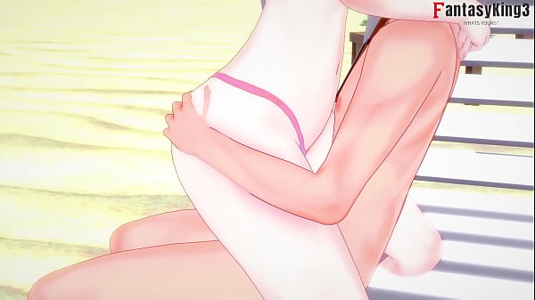 Shenhe Drilling On The Beach POV And Normal | Genshin Impact | Short