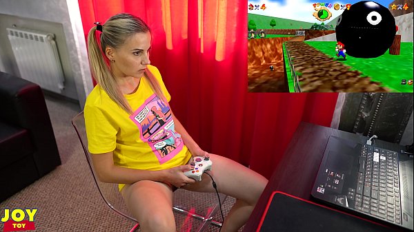 Letsplay Retro Game With Remote Vibrator In My Slit - OrgasMario By Letty Black