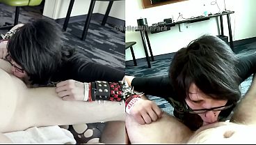18yo Emo Dream Doll Gwen Shows Off Impossibly Greedy Throat Fuck And Nut Sucking