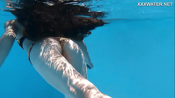 Stunning Hungarian Honey In Poolside Swim Session