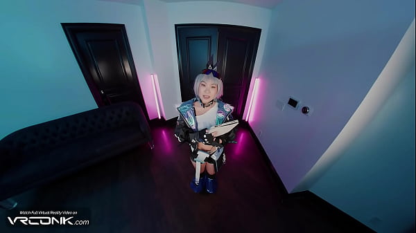 VR Conk: Asian Silver Wolf Deeply Worships And Slams Vigorous In Cosplay Parody Of Honkai Star Slam