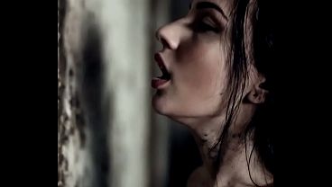 Dark Haired Babe Ardently Making Out And Lapping A Wall. Weird Obsession - AI Generated