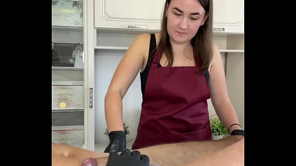 A Man's Ejaculation During A Depilation Drilling Session