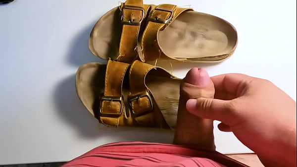 Ramming And Climaxing Into Old Leather Slippers