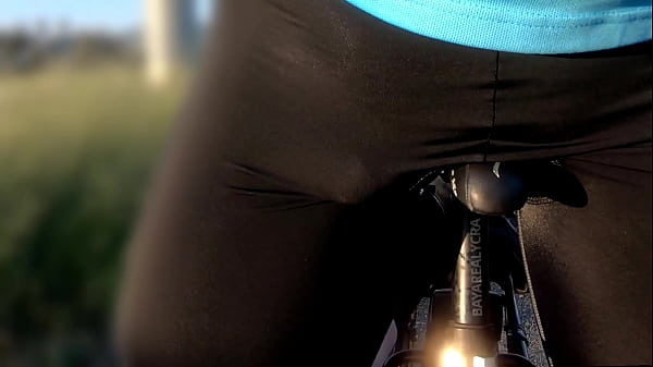 Pee Through Lyrca Cycling Shorts On Bike