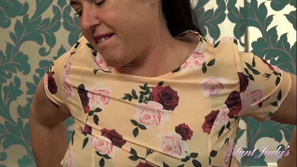 AuntJudys - Busty 42yo UK HOTWIFE Janey Gets Herself Off At The Office Party