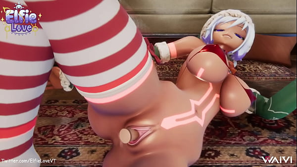 Hentai Vtuber Elfie Savor In Christmas Suit & Stockings Plays W/ Dildo (3D / VRCHAT / MMD)