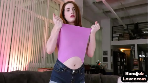 Copper-haired Hand Work Stunner Jerking Off Pov Bf Before Titfucking
