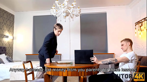 TUTOR4K. Literature Professor Is Satisfied Thanks To Stud's Steely Boner