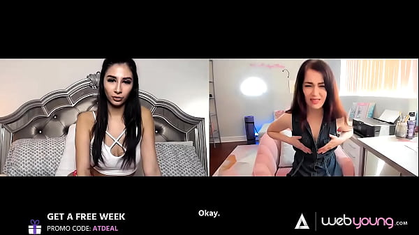 Exquisite Coeds Gianna Dior & Evelyn Claire Have Distant Video Call Sex For Their First Date