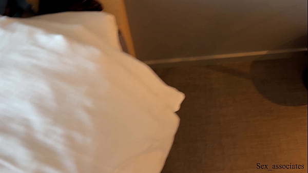 Stepmom And Son Pass A Bed In A Hotel Room