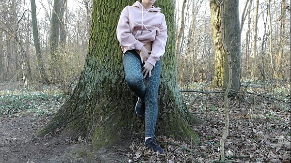 Red Bitch Milks My Dick In The Forest While Her Husband Is Not Around.