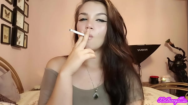 XO Bunny Brunette Latina With Blue Eyes Red-hot Gobbling Smokein Your Face