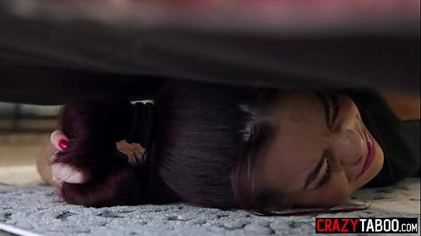 Lesbian Sabina Rouge Took A Chance And Rails Scorching Cutie Brooklyn Gray While She Is Stuck Under The Sofa