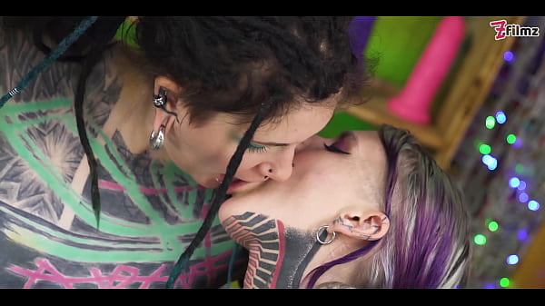 3 TATTOO Lesbians Play With SPUNK - BACKDOOR Split, Prolapse, REAR CREAM SWITCH Very First Time Butt Sex - Punk, Goth, Alt Porn - ANUSKATZZ - ZF012