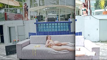 Part 1 Playing In The Pool With SOFIA SMITH, The Nympho. Butt Sex, DAP, Forceful Backdoor Sex Pissing