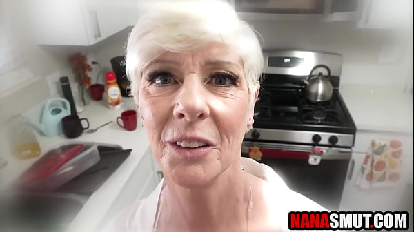 Old Step Granny Swallowing Young Fat Member