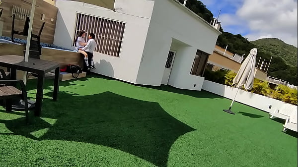 Fresh Schoolboys Have Sex On The School Terrace And Are Caught On A Security Camera.