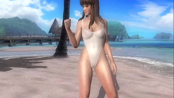 DOA5 Hitomi Bare Swimsuit Mod Beach & Pole Dance