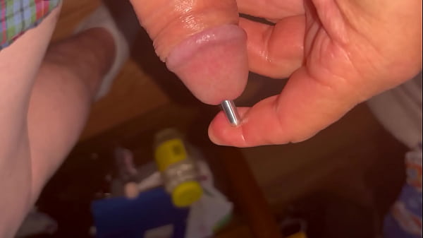 Abusing Sounding Rod While Masturbating