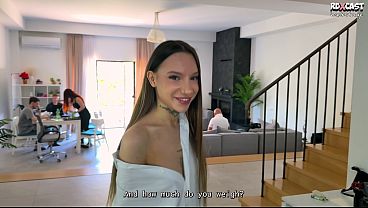 Backstage! Virginal Looking Cuties Sasha Paige & Luna Evans Go Trashy In Raunchy 3some Fuck!