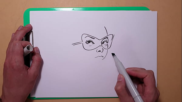 Quick Sketch With Copic Markers , The Process Of Drawing A Portrait