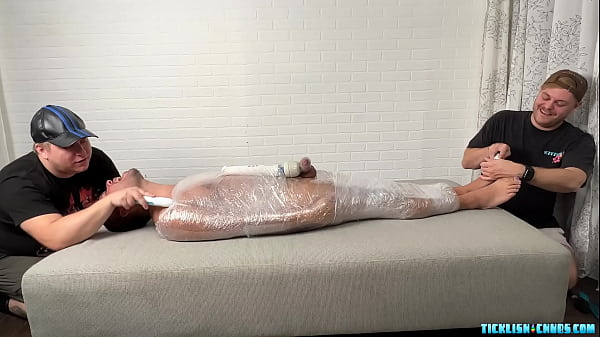 Matt And Ryder Arouse Tickles On A Mummified Pup Saki