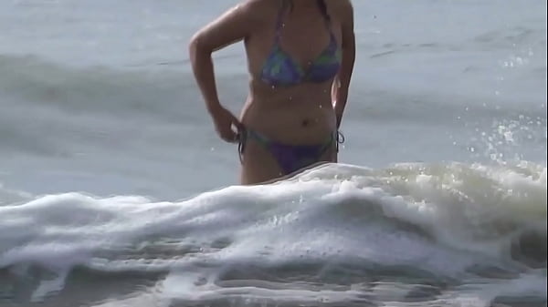 I Love Flaunting Off On The Beach While My Stepson's Friends Masturbate And Ask Me To Bang
