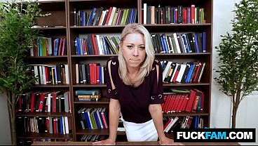 Stepmom Services Under Table In Office And SMASHED Katie Morgan, Rion King
