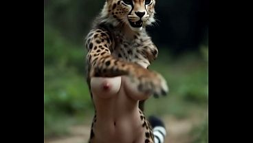 Anthropomorphic Topless Animals, Furry Animation Part 1 (AI Generated)