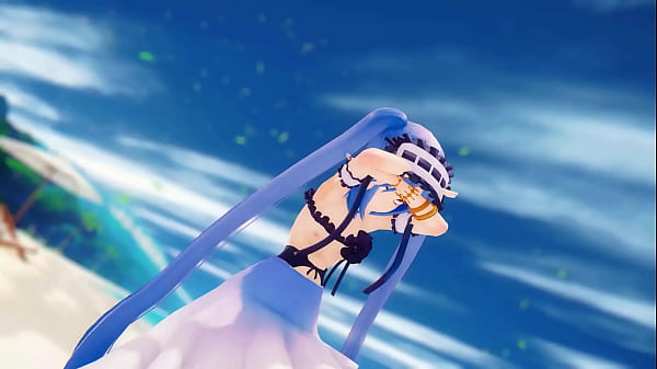 Fate Grand Order Stheno Hentai Bare Dance Beach Pop In 2 Song Petite Chest Mmd 3D Blue Hair