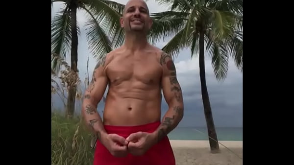 Flexing At The Beach