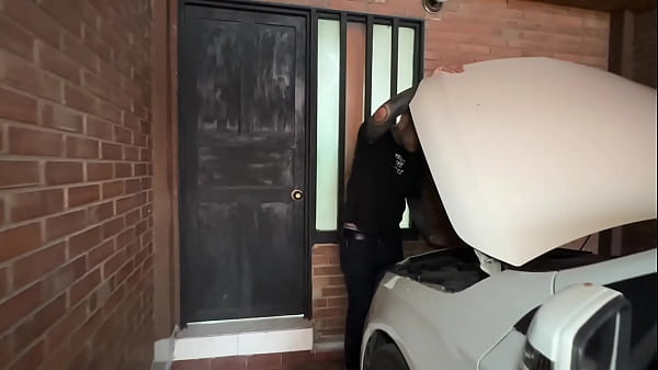 The Mechanic Pounds Jennie In The Garage While Her Husband Is Home.