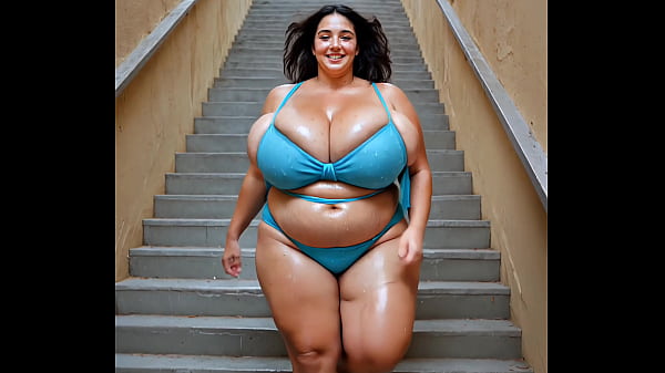 BBW Down The Stairs (AI Generated)