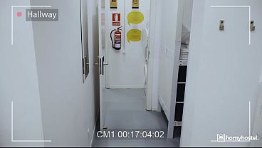 Spraying Raven-haired Nearly Caught By Janitor While Plowing Part 1