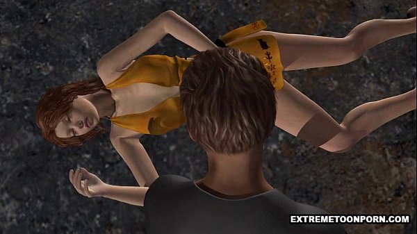 3D Dark-haired Sucking On A Pole And Getting Banged