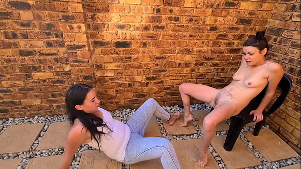 Two Piss Whores Having Some Sopping Piss Fun Outside In The Garden