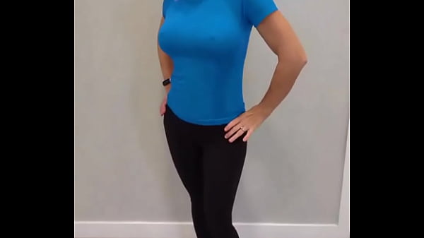 Black Leggings Tease & Blue Compression Shirt Try On