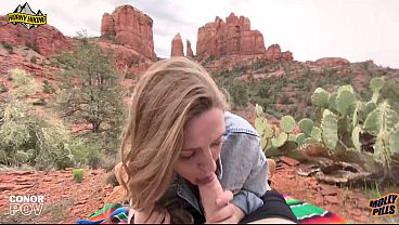Gigantic Butt Light-haired Gets Inside Load Stuffing In The Desert - Lustful Hiking - POV 4K