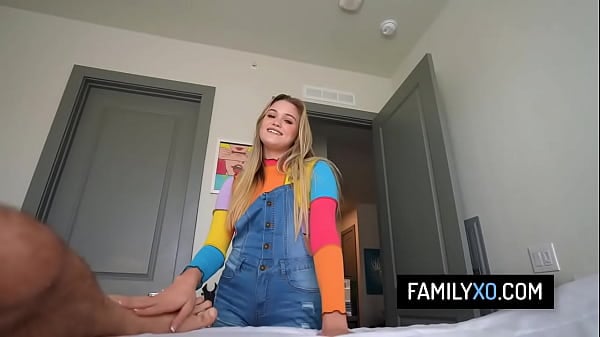 Fair-haired Stepkid Ask Her Stepfather To Give Her Sex Lesions - Chloe Rose